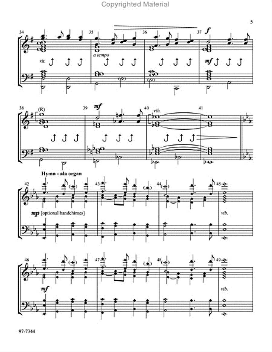 Go, My Children, with My Blessing (Honore) Handbell Choir scores gallery preview page 3