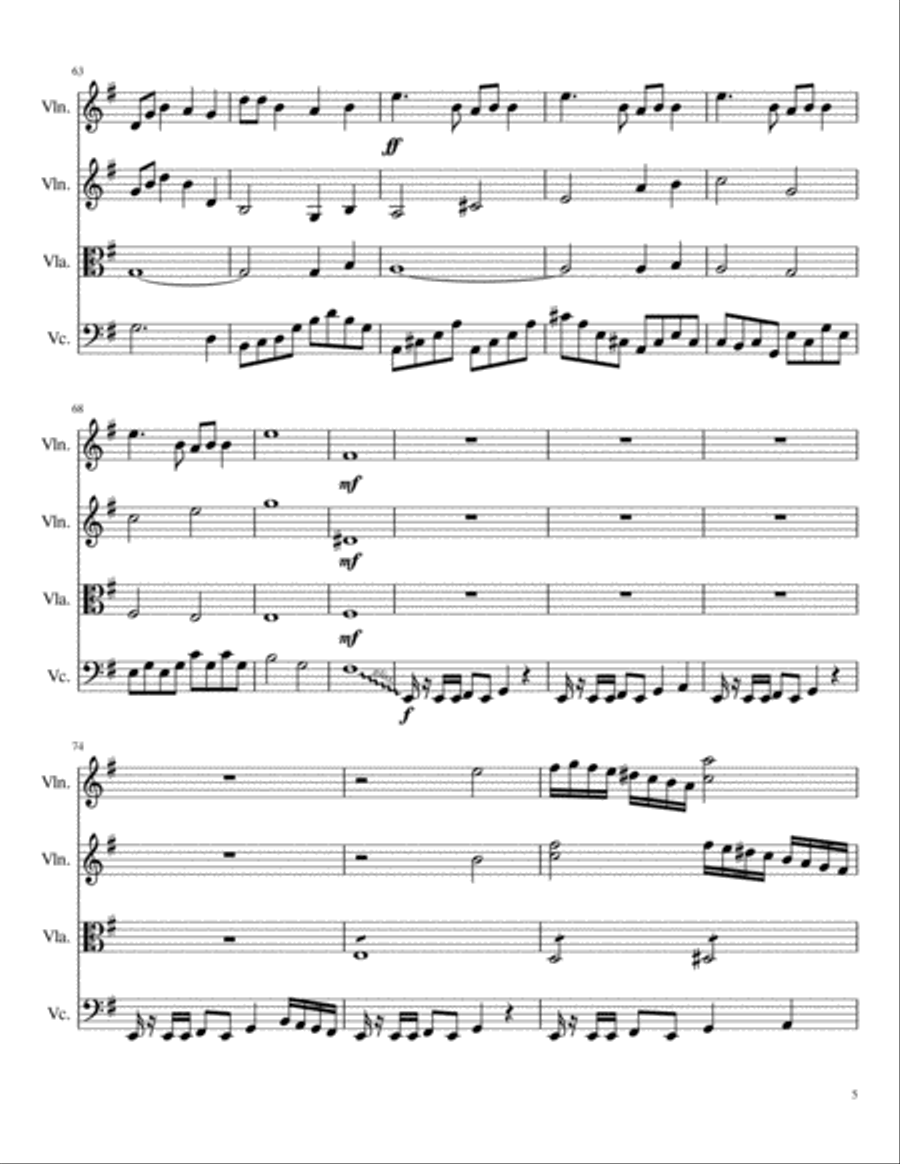 Suspended Hyperdrive (quartet) String Quartet scores gallery preview page 5
