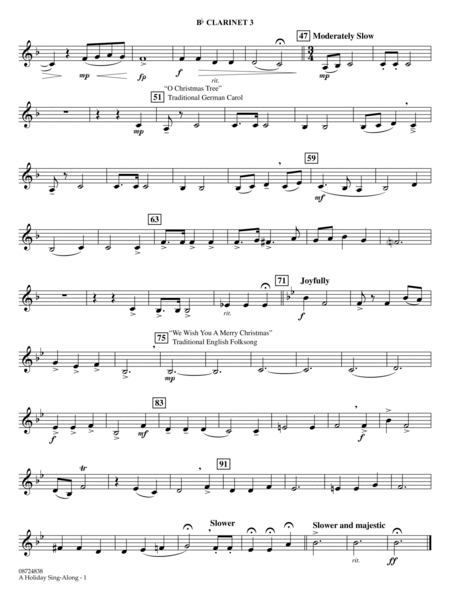 A Holiday Sing-Along - Bb Clarinet 3