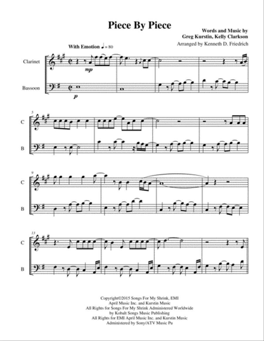 Piece By Piece Piece By Piece Woodwind Duet scores gallery preview page 1