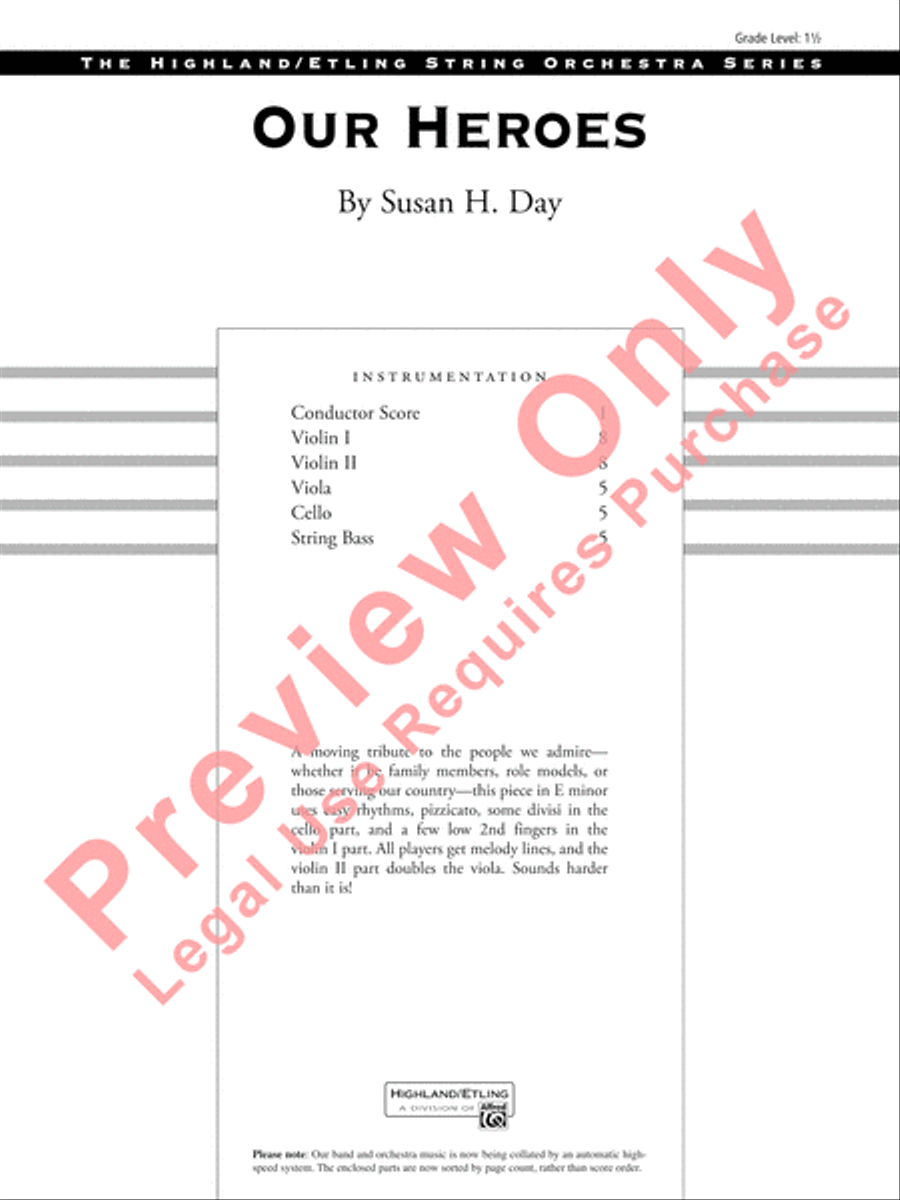 Our Heroes Our Heroes String Orchestra scores gallery preview page 2