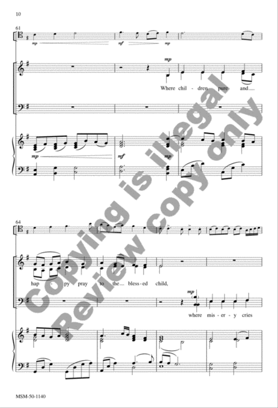 O Little Town of Bethlehem (Choral Score) image number null