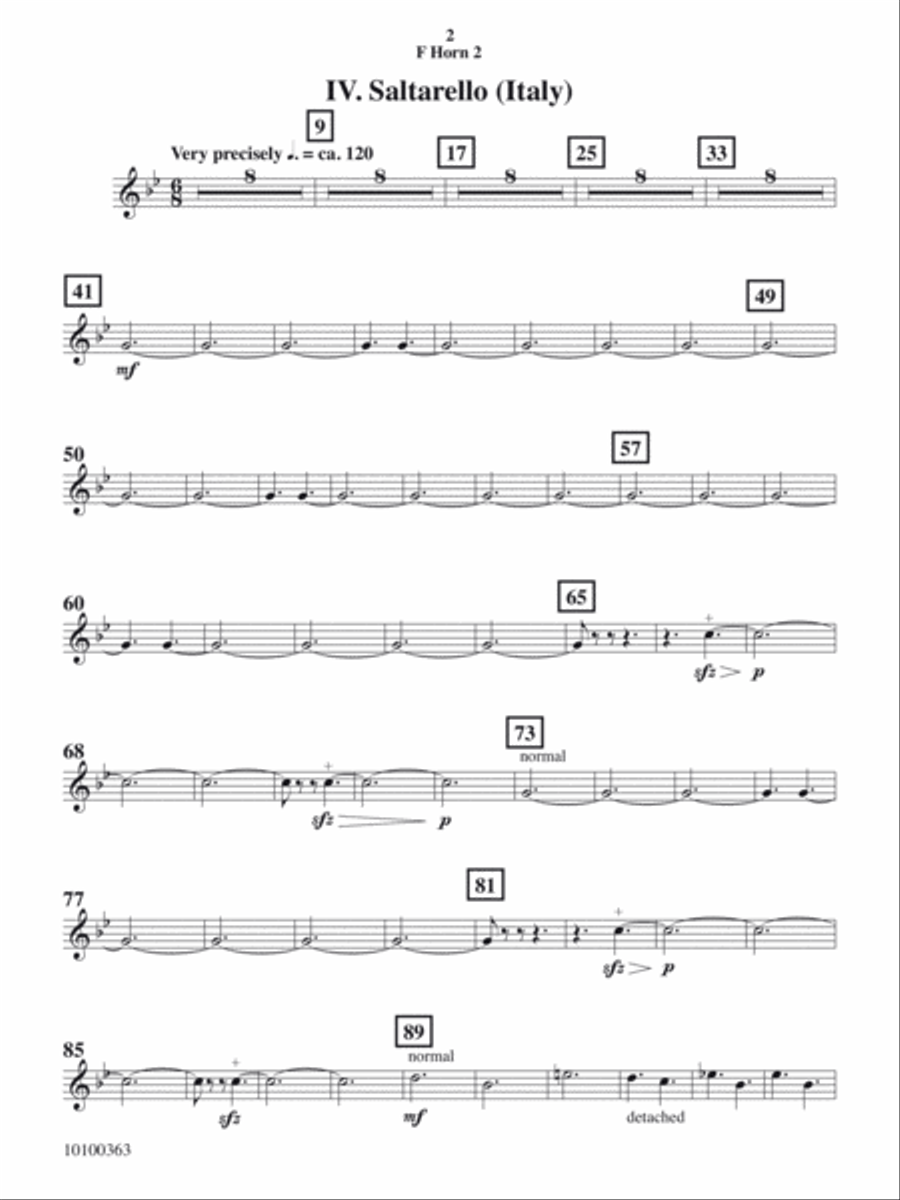 Courtly Airs and Dances - Horn 2 Concert Band scores gallery preview page 2