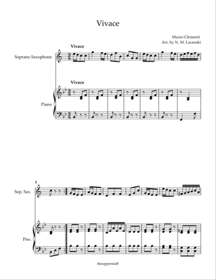 Vivace Soprano Saxophone scores gallery preview page 2