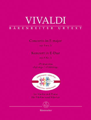 Book cover for Concerto for Violin and Piano E major, op. 8, No. 1 "Spring"