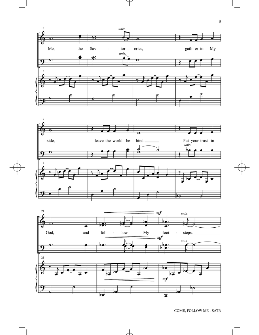 Come, Follow Me 4-Part scores gallery preview page 2