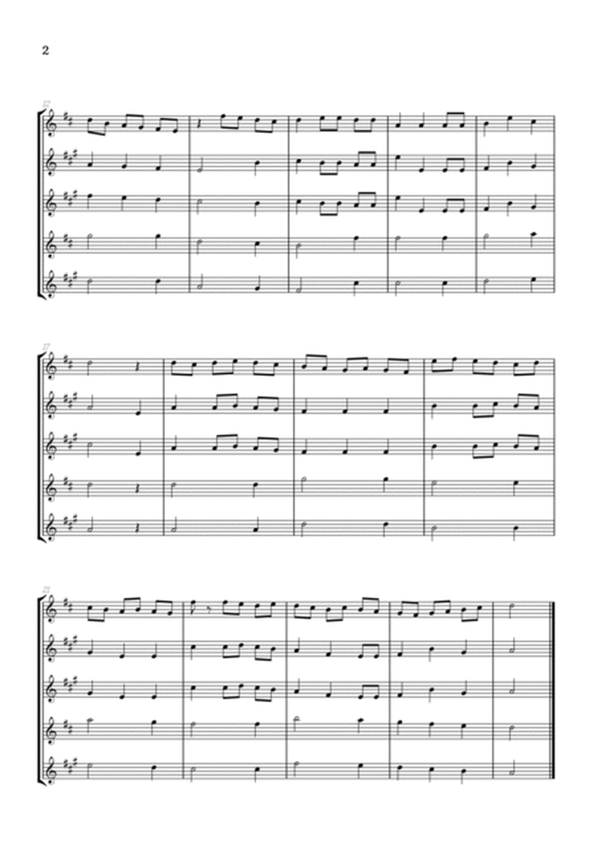 We Wish You a Merry Christmas for Sax Quintet • easy Christmas sheet music image number null