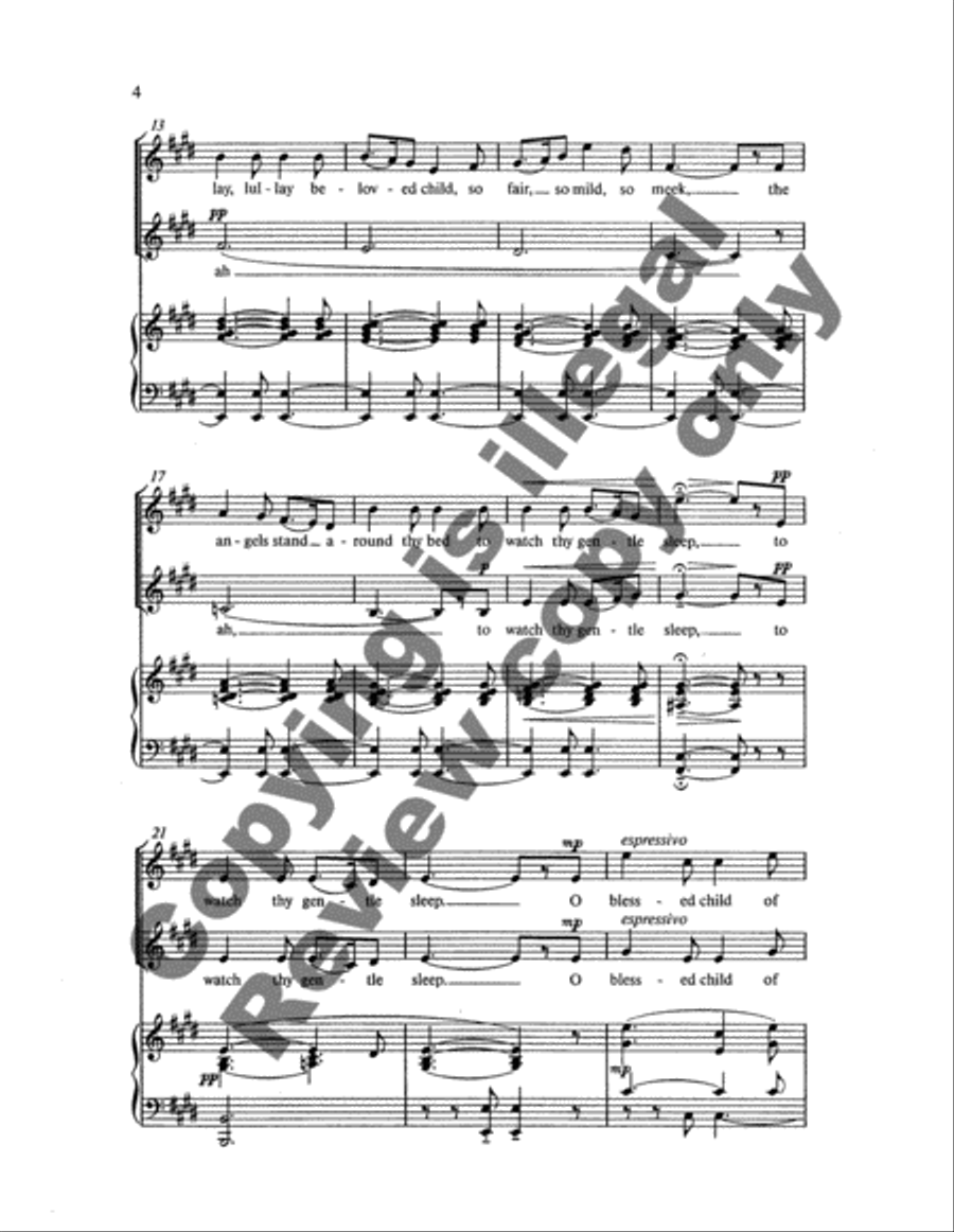 A Christmas Celebration: Lullaby 3-Part scores gallery preview page 4