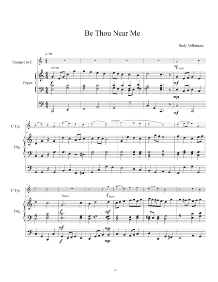 Be Thou Near Me - Processional for C Trumpet and Organ image number null