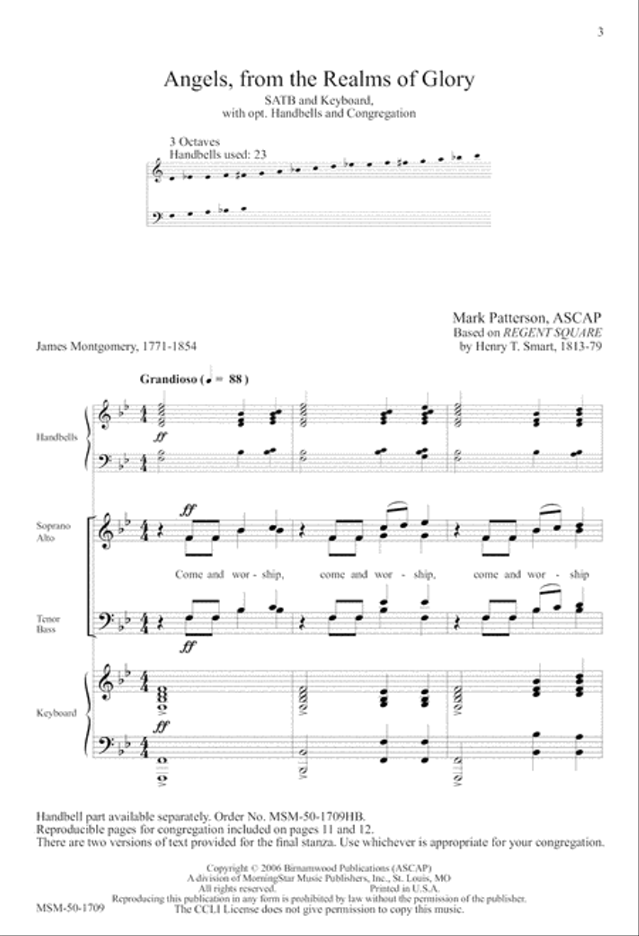 Angels, from the Realms of Glory 4-Part scores gallery preview page 2