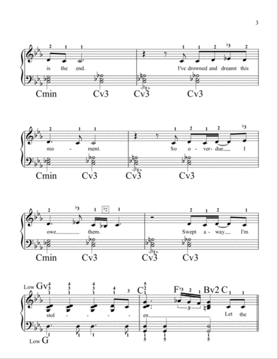 Skyfall Piano Solo scores gallery preview page 3