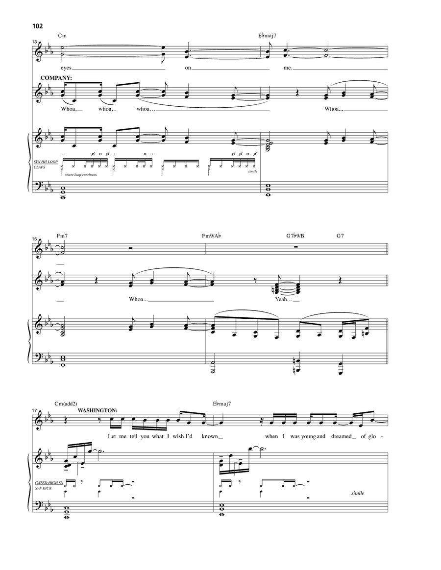 History Has Its Eyes On You (from Hamilton) Piano, Vocal scores gallery preview page 3
