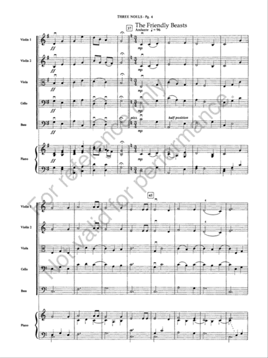 Three Noels String Orchestra scores gallery preview page 5