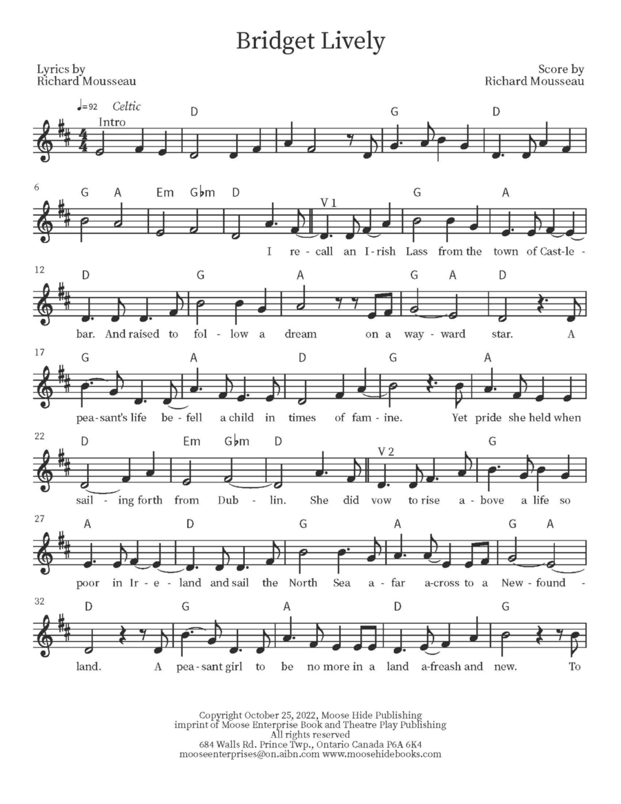 Bridget Lively Bridget Lively Piano scores gallery preview page 1