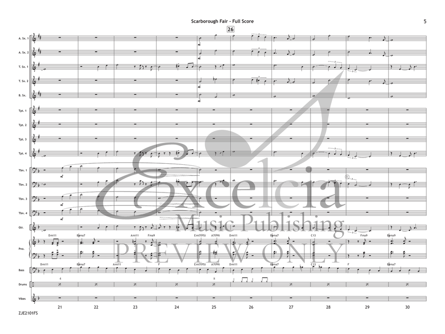Scarborough Fair Jazz Ensemble scores gallery preview page 6