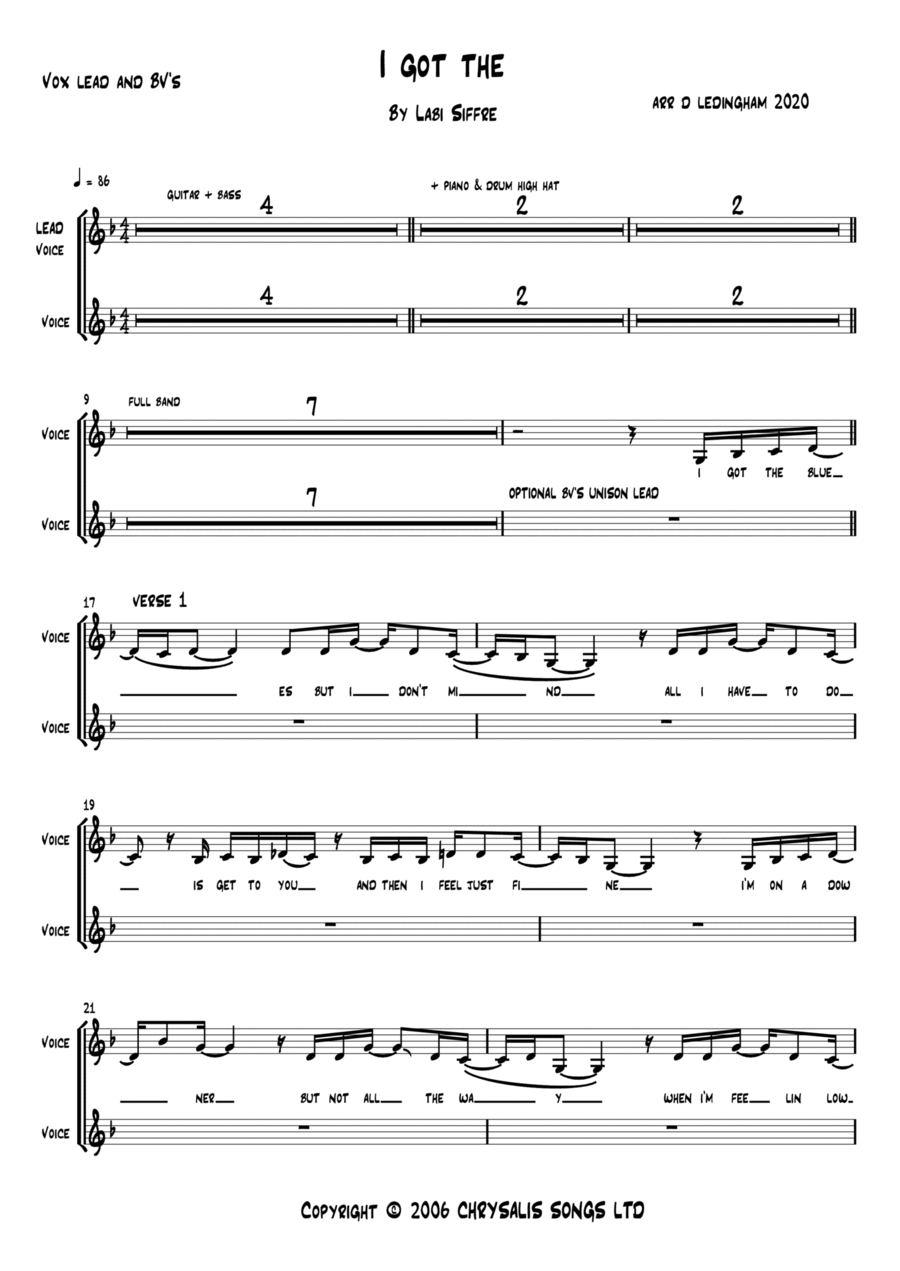 I Got The... I Got The... Piano scores gallery preview page 1