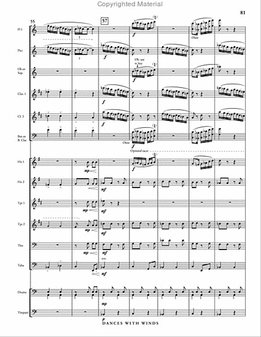 Dances with Winds Dances with Winds Concert Band scores gallery preview page 87