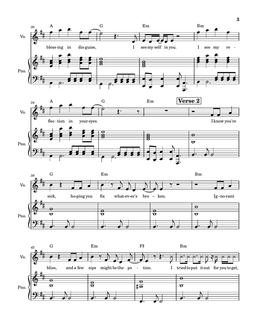 Reflections Piano, Vocal, Guitar scores gallery preview page 3
