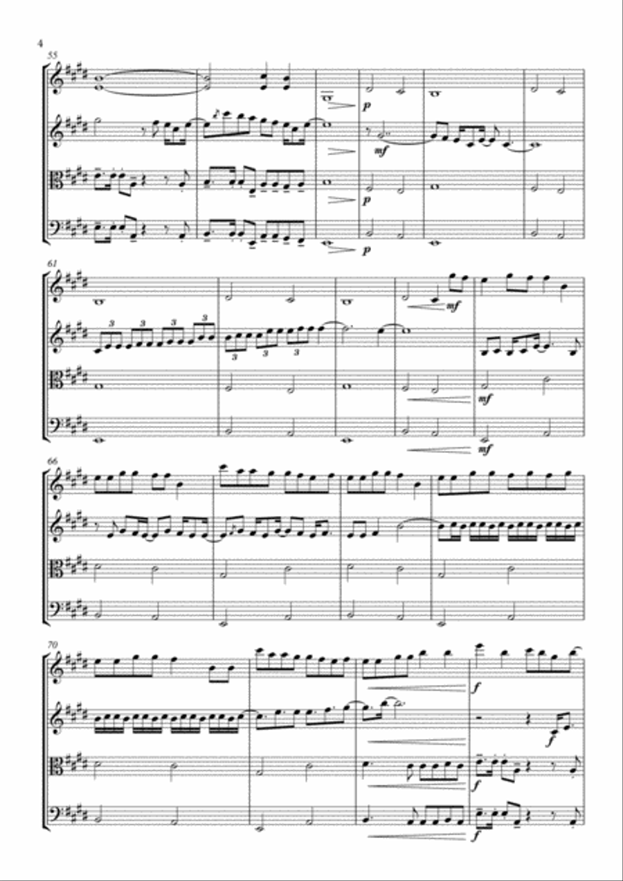 Cheerleader Cheerleader String Quartet scores gallery preview page 4
