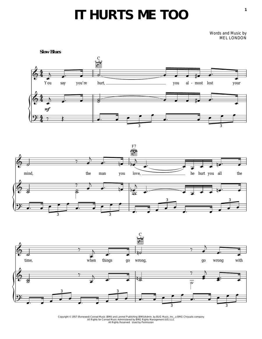 It Hurts Me Too It Hurts Me Too Acoustic Guitar scores gallery preview page 1