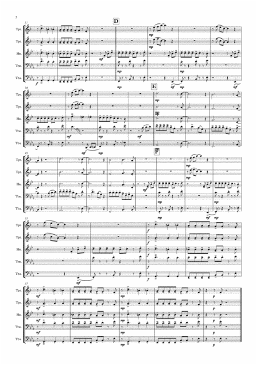 My Little Suede Shoes My Little Suede Shoes Brass Ensemble scores gallery preview page 2