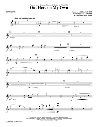 Book cover for Out Here on My Own (from Fame) (arr. Mac Huff) - Tenor Sax