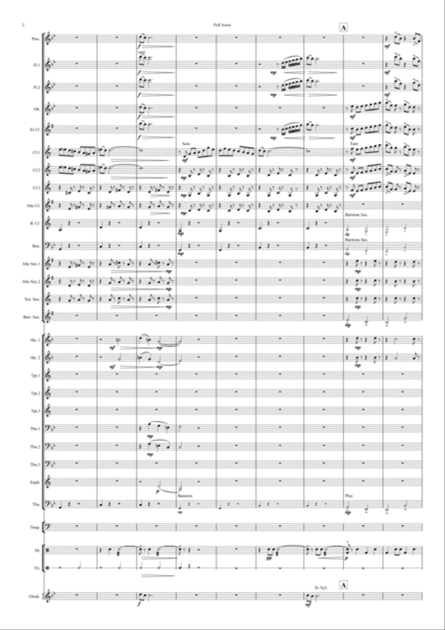 Sortie 1 (Organ solo transcribed for Symphonic Concert Band) Concert Band scores gallery preview page 2