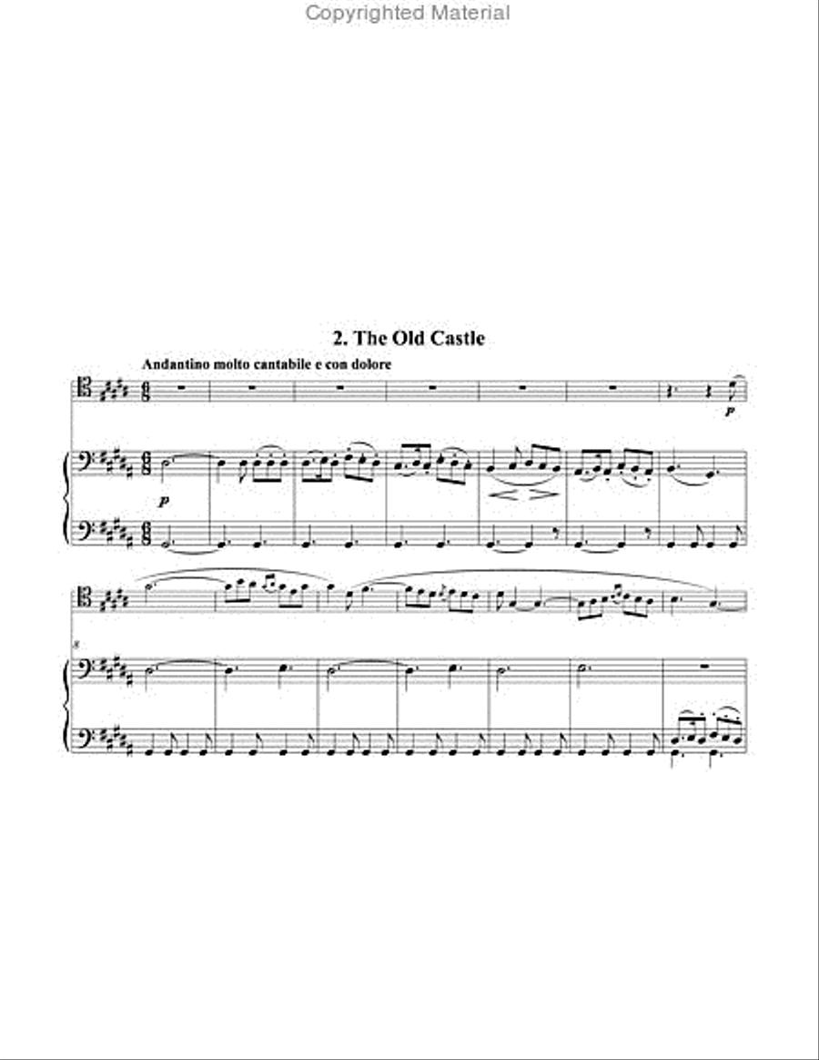 Pictures At An Exhibition for Trombone and Piano Piano Accompaniment scores gallery preview page 11