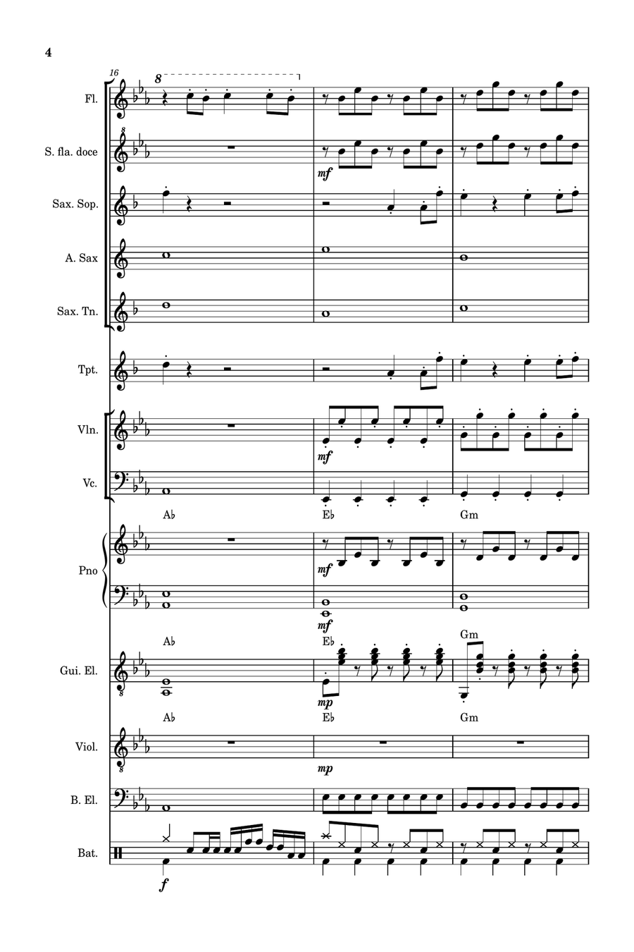 L'amour Toujours (Momento Lucchesi) Concert Band scores gallery preview page 4