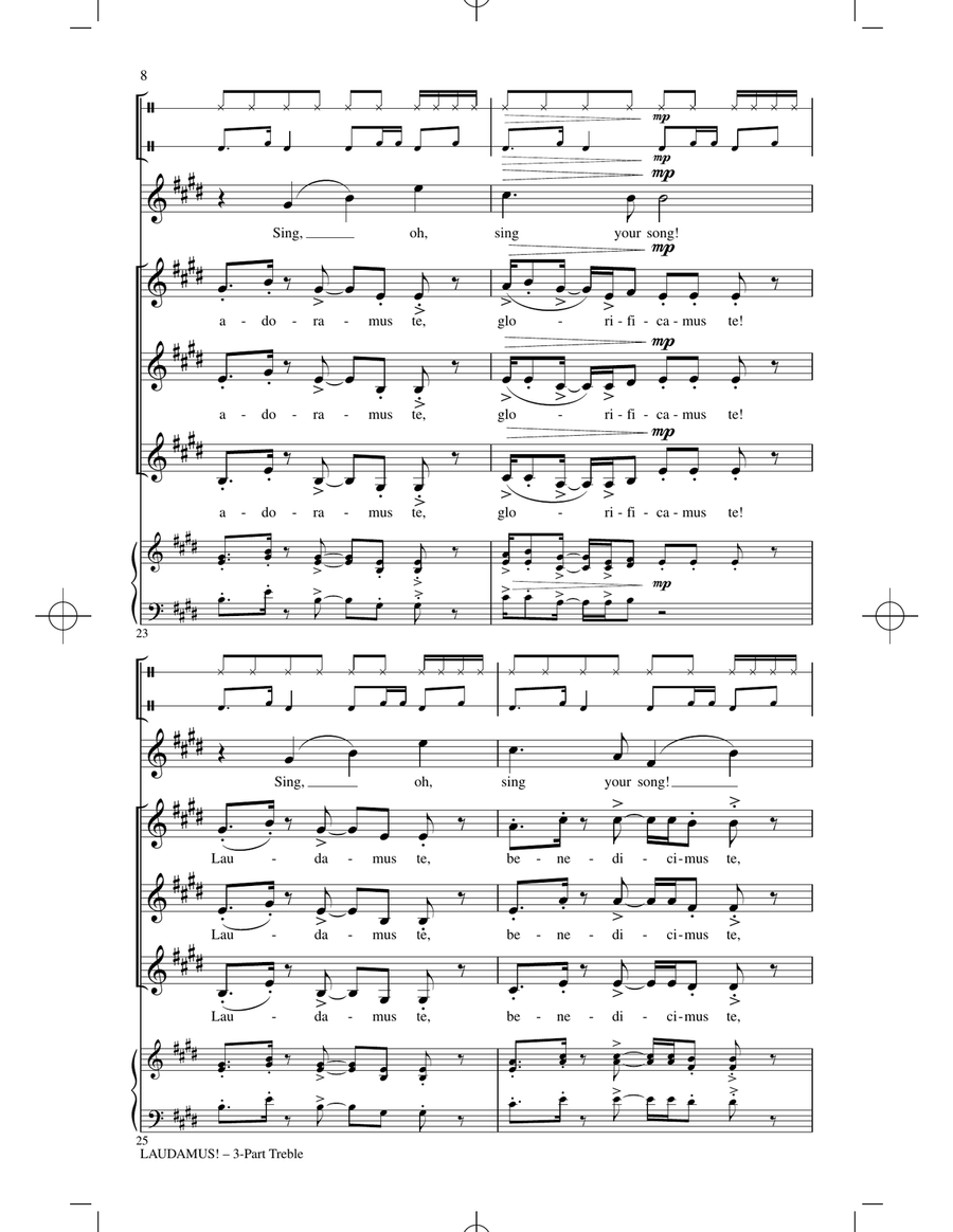 Laudamus! Laudamus! 3-Part scores gallery preview page 6