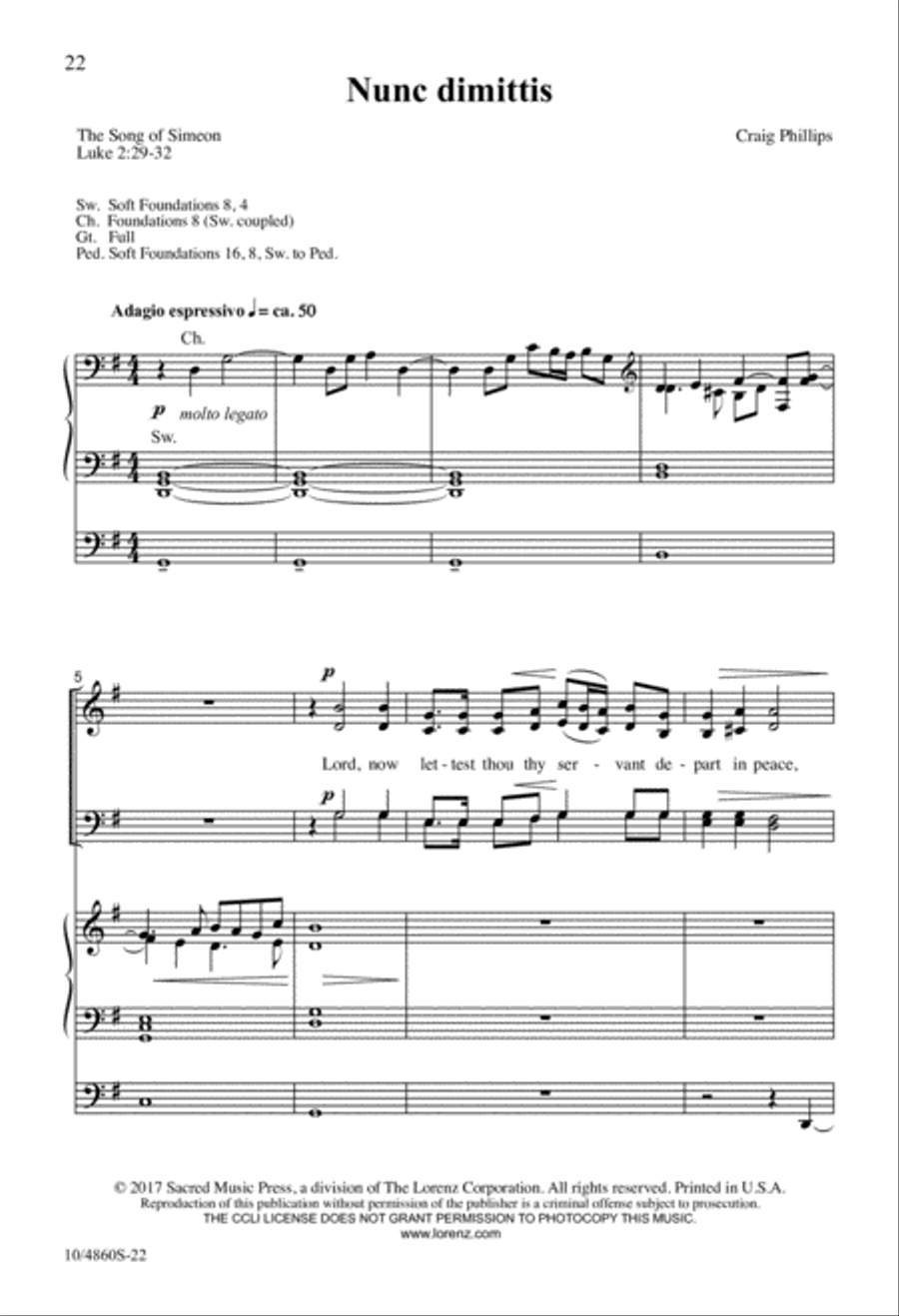 Magnificat and Nunc Dimittis (