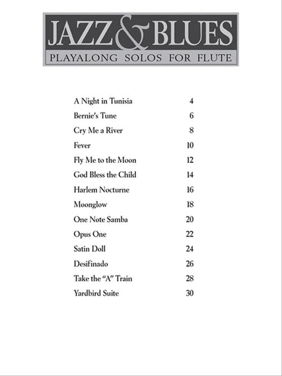 Jazz & Blues - Flute Flute Solo scores gallery preview page 2