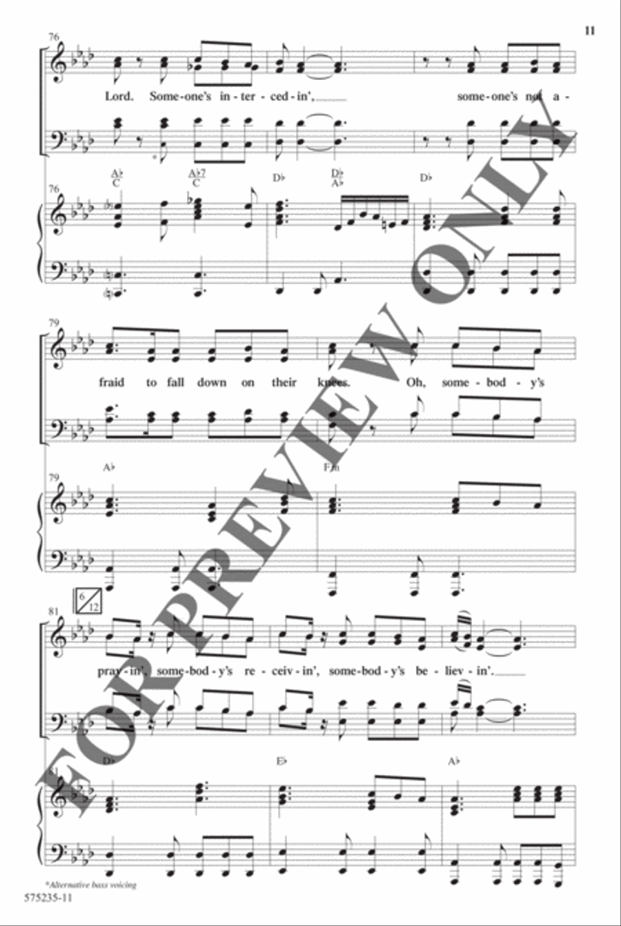 Somebody's Believing - Anthem Choir scores gallery preview page 11