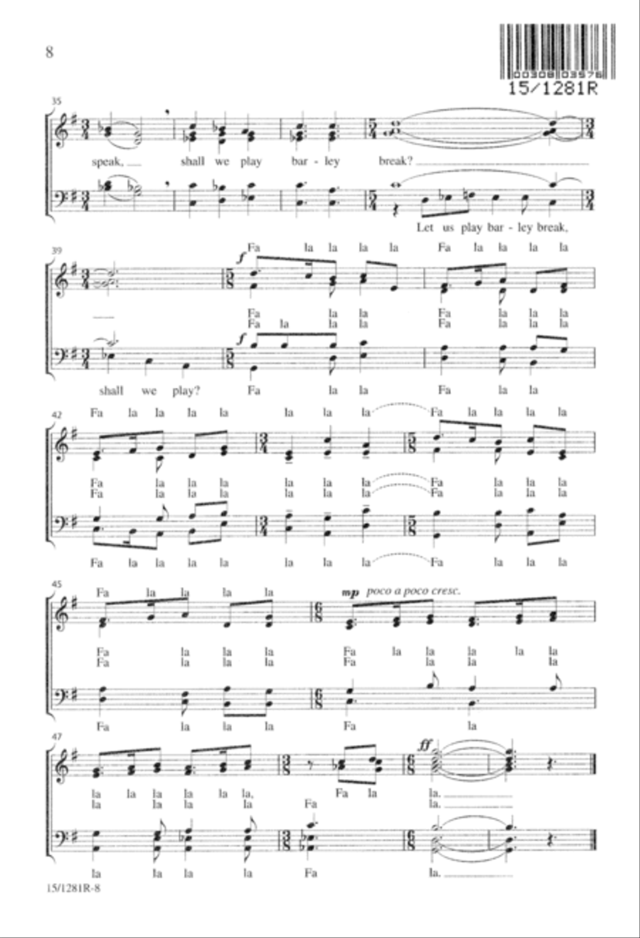 Three Madrigals Three Madrigals 4-Part scores gallery preview page 8