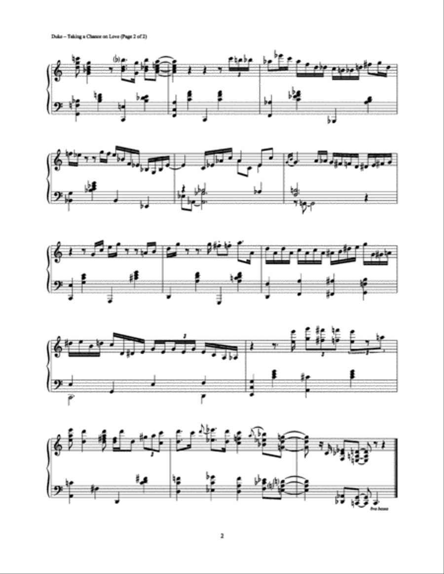 Taking a Chance on Love Taking a Chance on Love Piano Solo scores gallery preview page 2