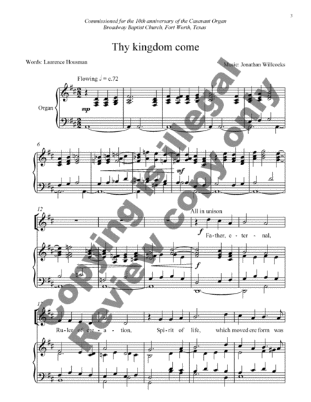 Thy Kingdom Come (Choral Score)