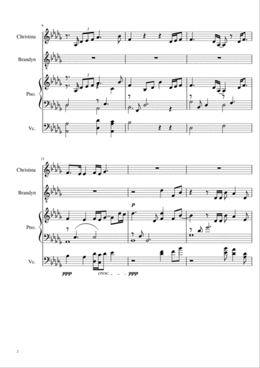 Never Enough Piano Trio scores gallery preview page 2