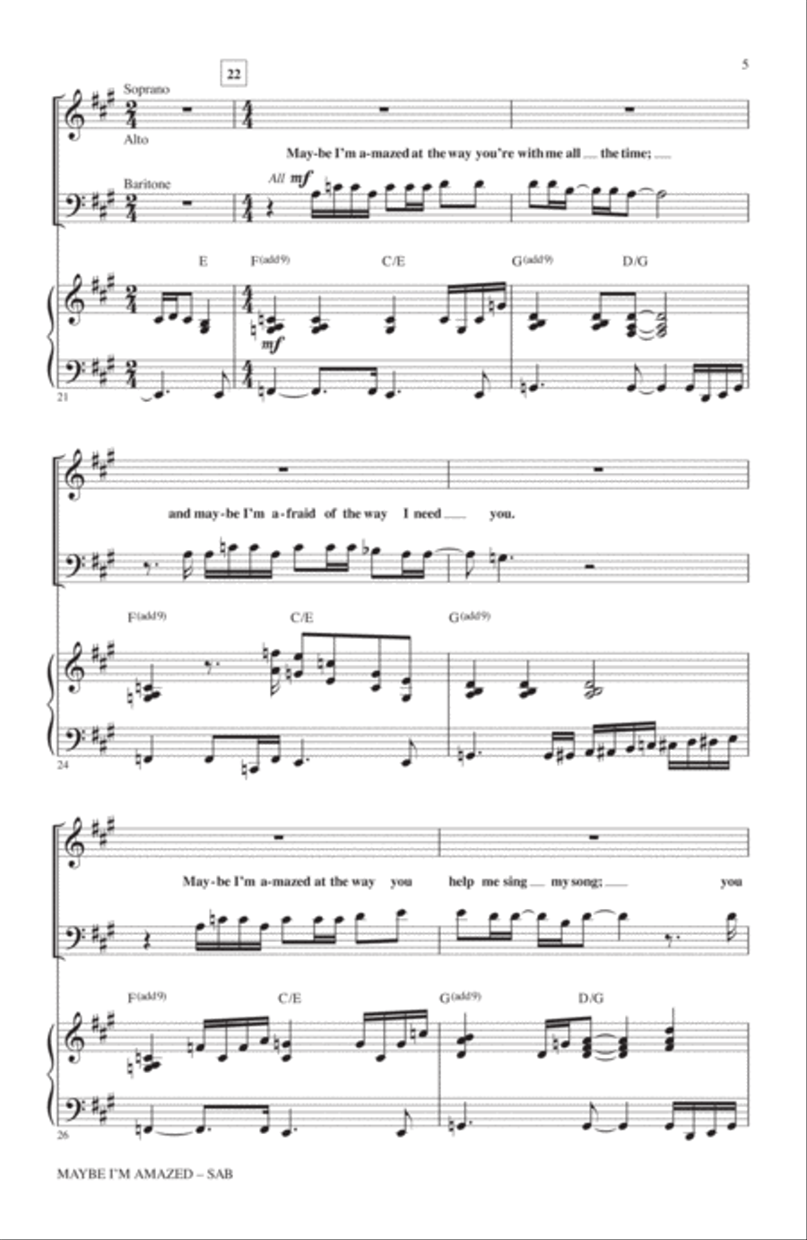 Maybe I'm Amazed Maybe I'm Amazed 3-Part scores gallery preview page 4