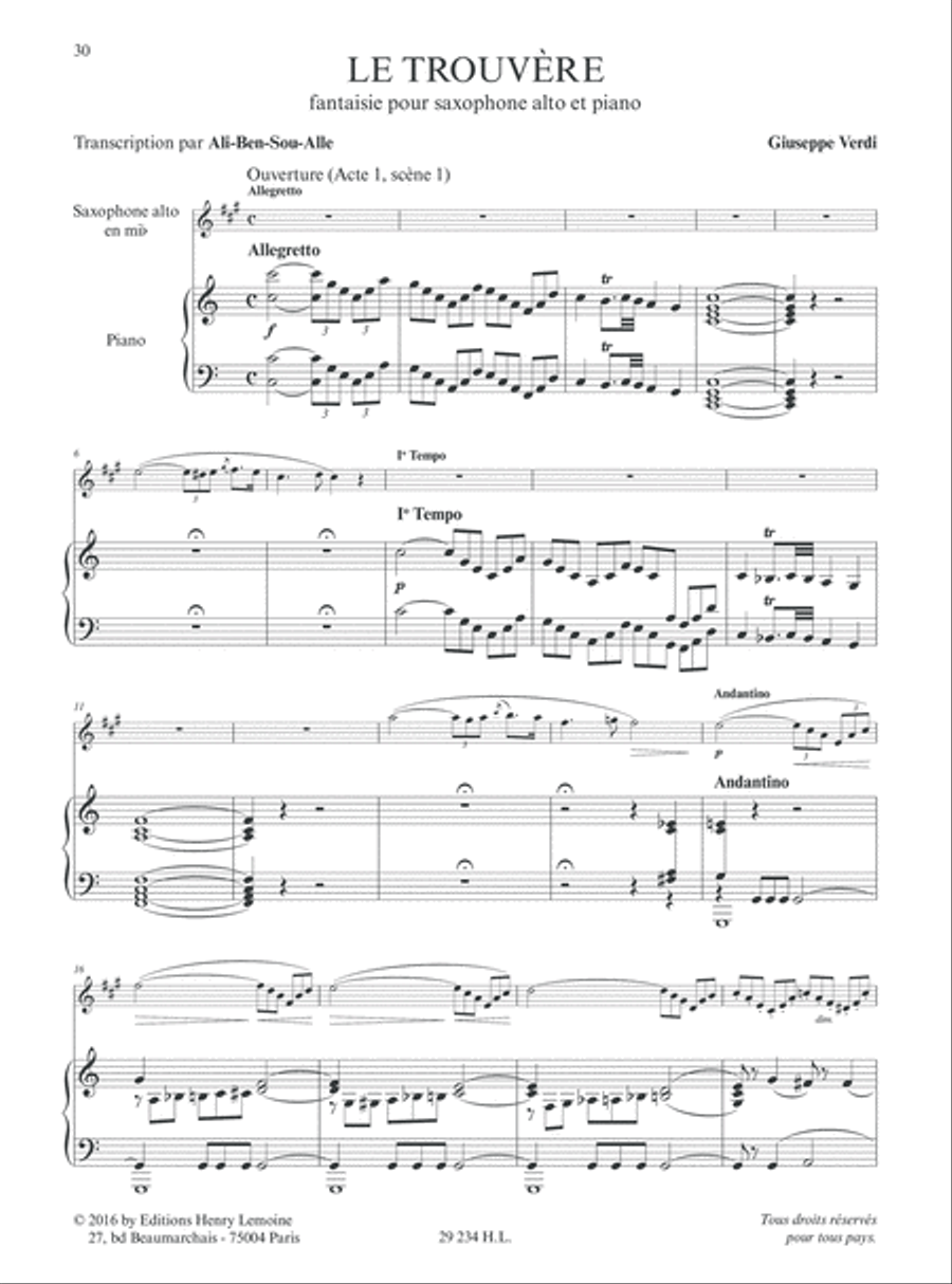 Paraphrases d'opera (3) Alto Saxophone scores gallery preview page 4