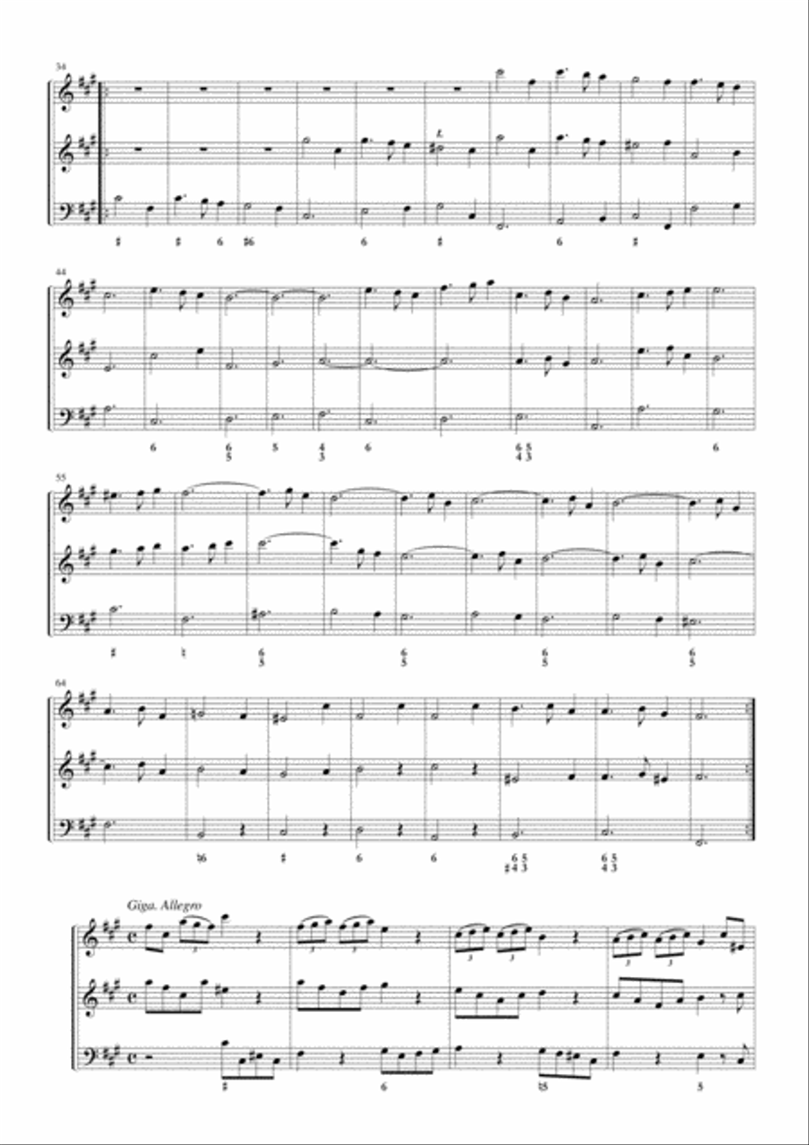 Corelli, Sonata op.2 n.9 in f sharp minor Small Ensemble scores gallery preview page 4
