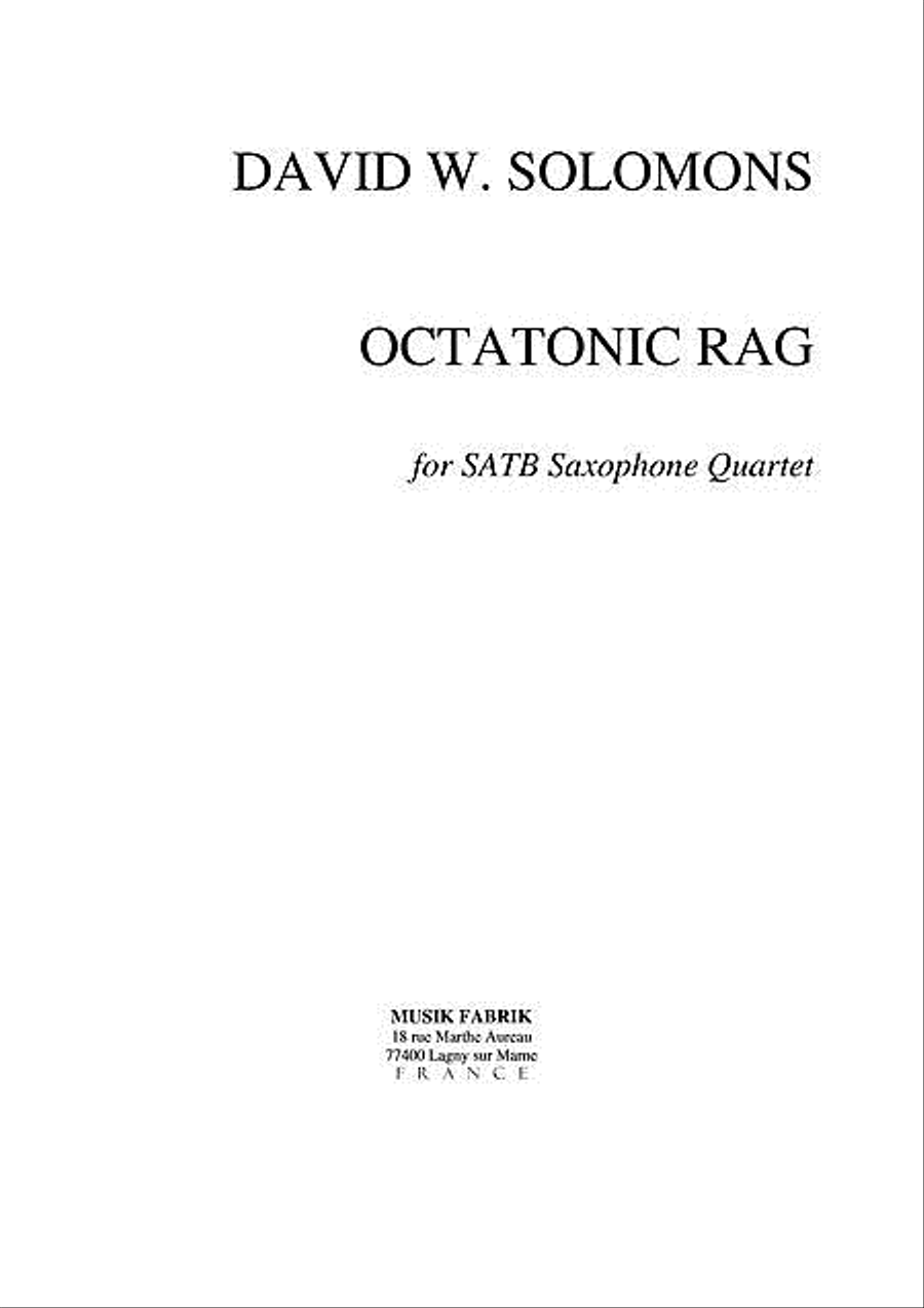 Octatonic Rag Saxophone Quartet scores gallery preview page 1
