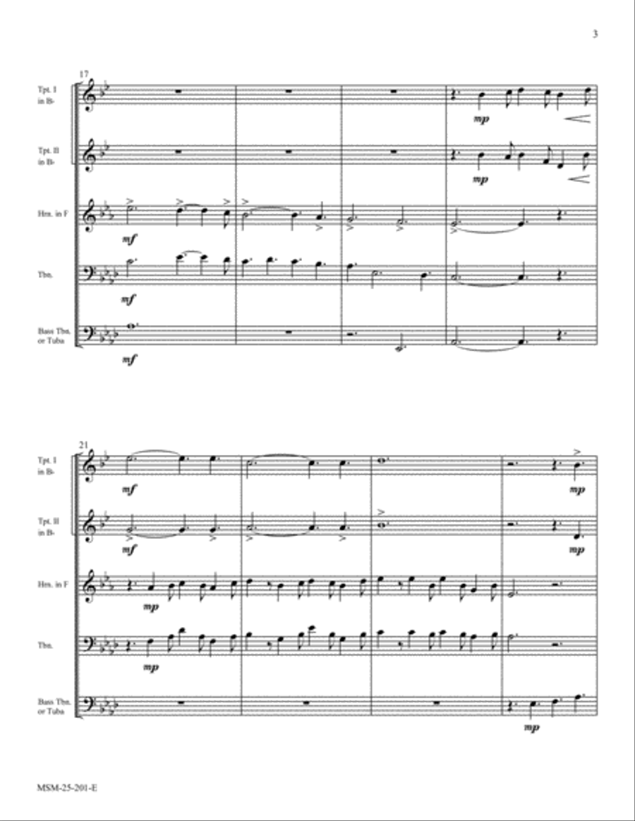 Joy to the World Brass Quintet scores gallery preview page 3