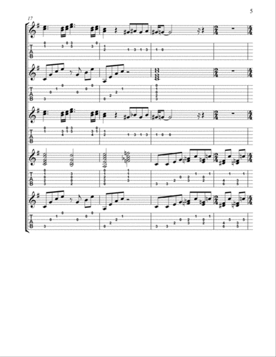 Bohemian Rhapsody Bohemian Rhapsody Guitar Tablature scores gallery preview page 5
