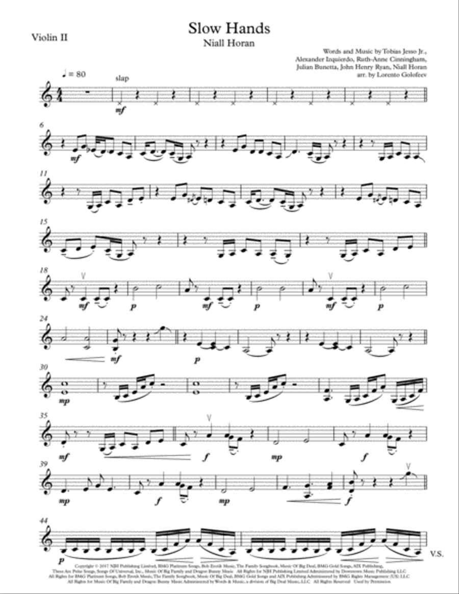 Slow Hands String Quartet scores gallery preview page 3