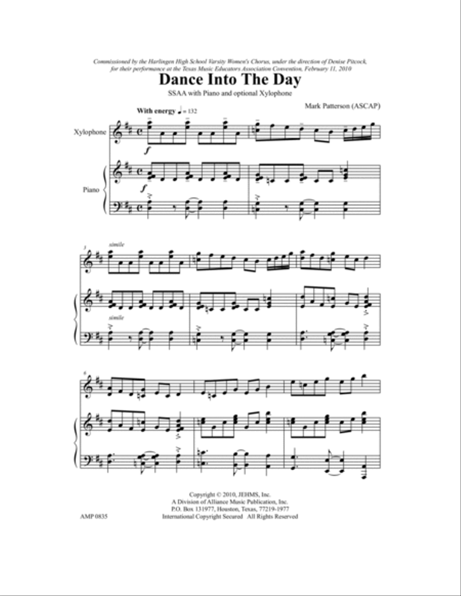 Dance Into the Day SSAA scores gallery preview page 7