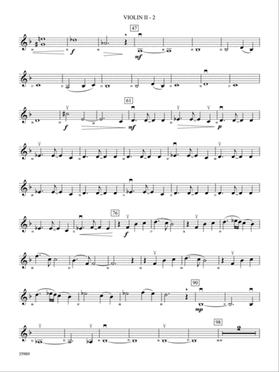 Wild Blue Yonder: 2nd Violin Full Orchestra scores gallery preview page 2
