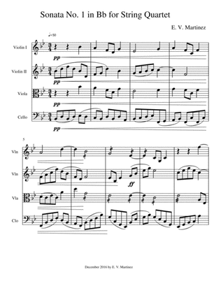 Sonata No. 1 for String Quartet