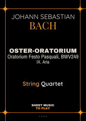 Saget, Saget mir Geschwinde, BWV 249 - String Quartet (Full Score and Parts)