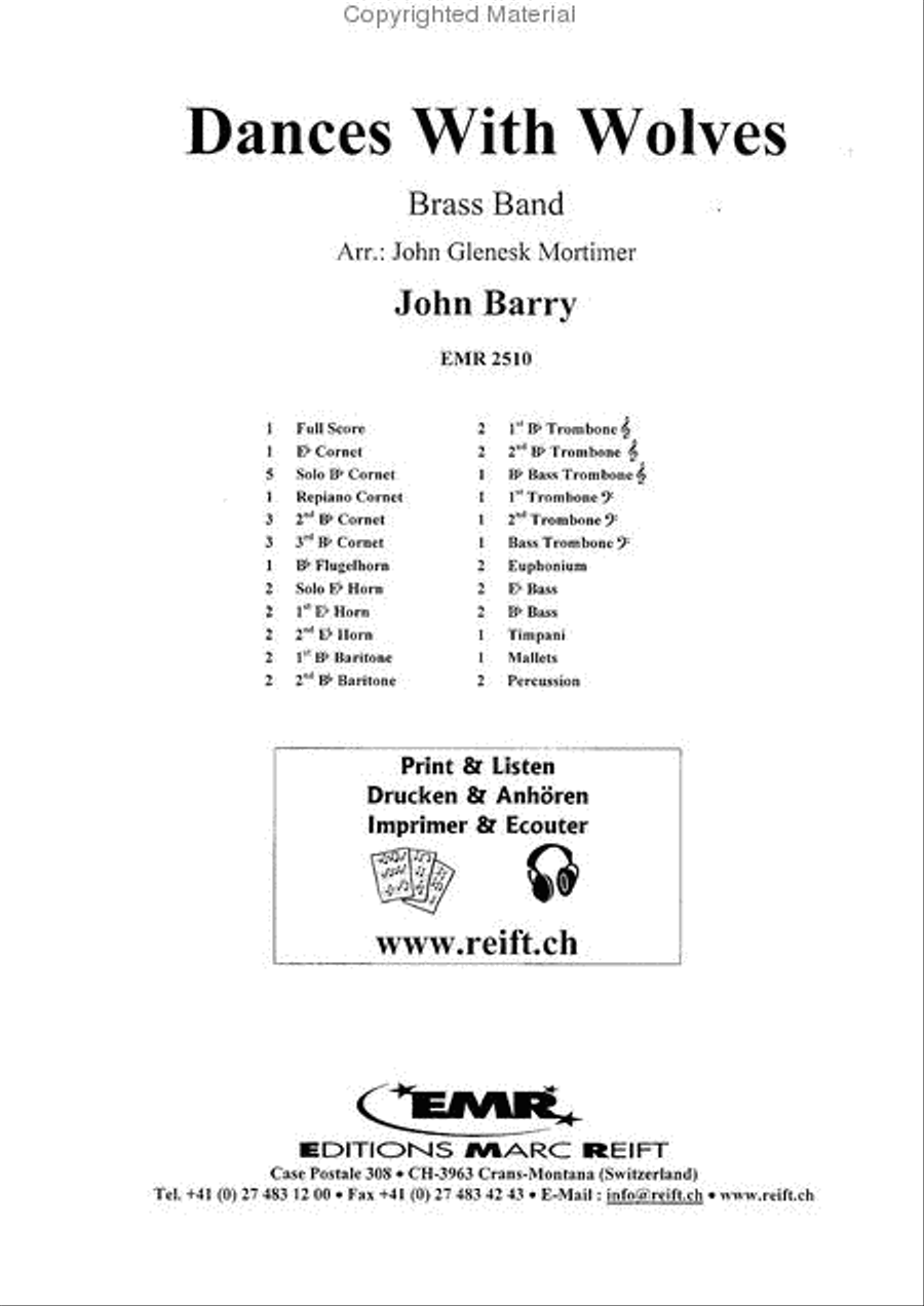 Dances With Wolves Brass Band scores gallery preview page 2