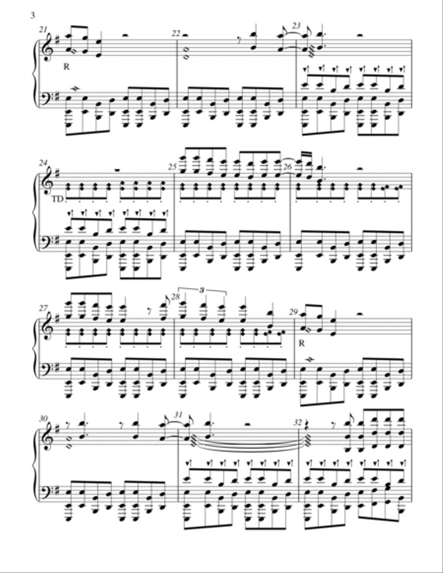 Livin' On A Prayer - Score Only Handbell Choir scores gallery preview page 3